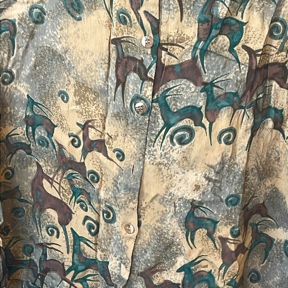 NWT Vintage Adini Button Down Sheer Safari Shirt Size S/M NWT - Picture 5 of 5